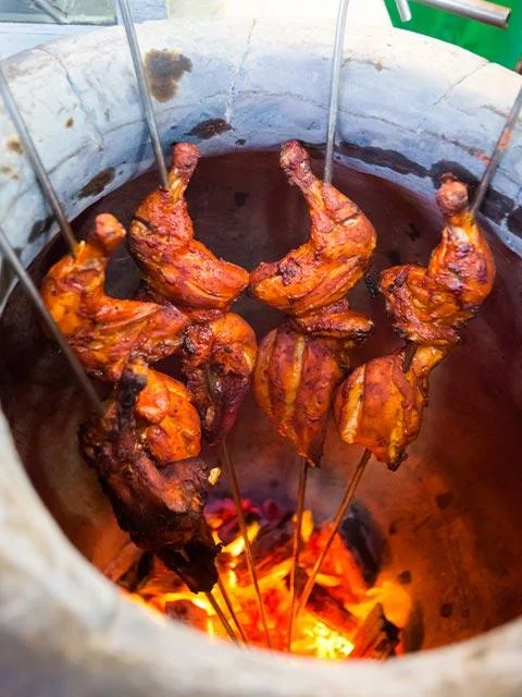 Traditional Indian tandoor cooking